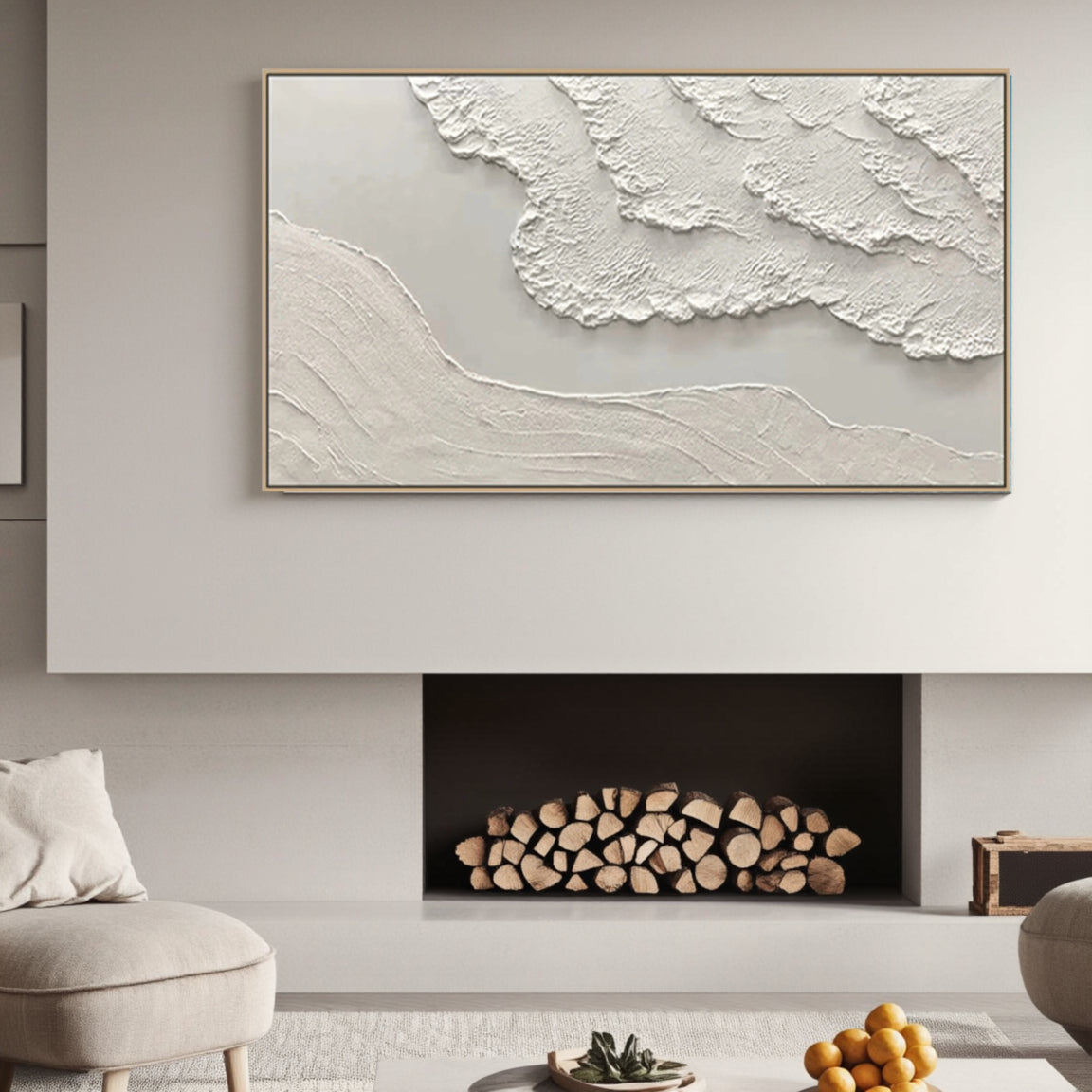 Beige Minimalist Textured Wall Art #MM103