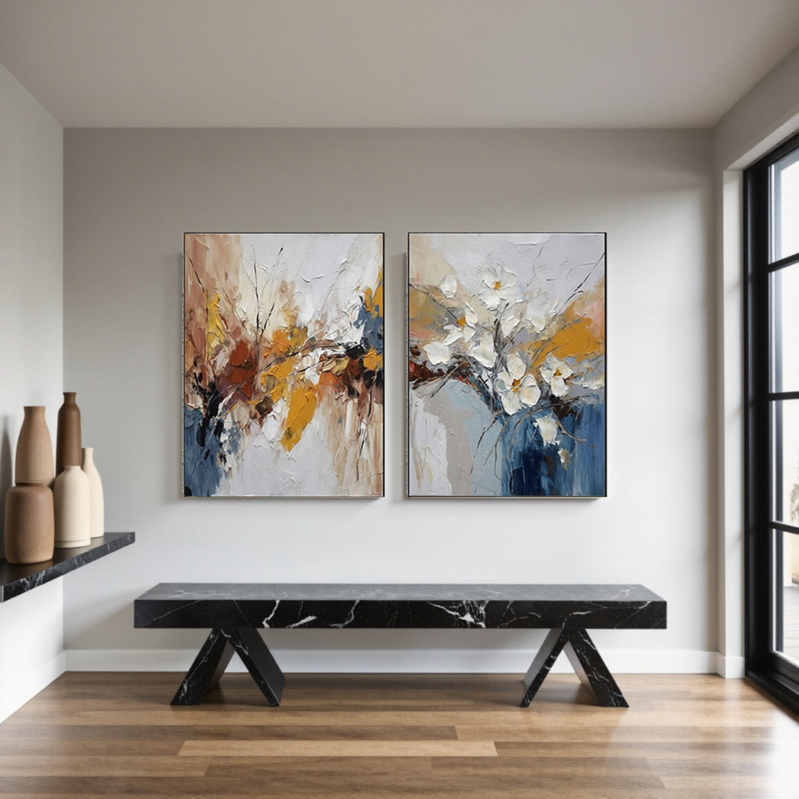 Flower And Tree Painting Set of 2 #FT 040