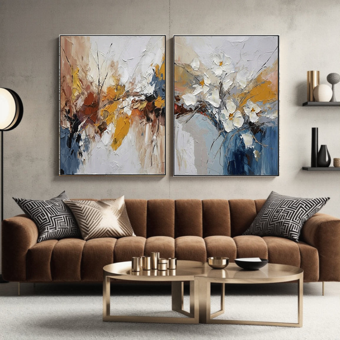 Flower And Tree Painting Set of 2 #FT 040