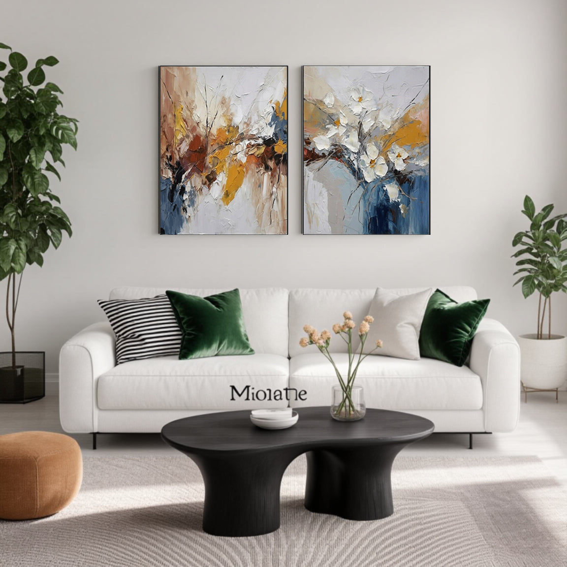 Flower And Tree Painting Set of 2 #FT 040