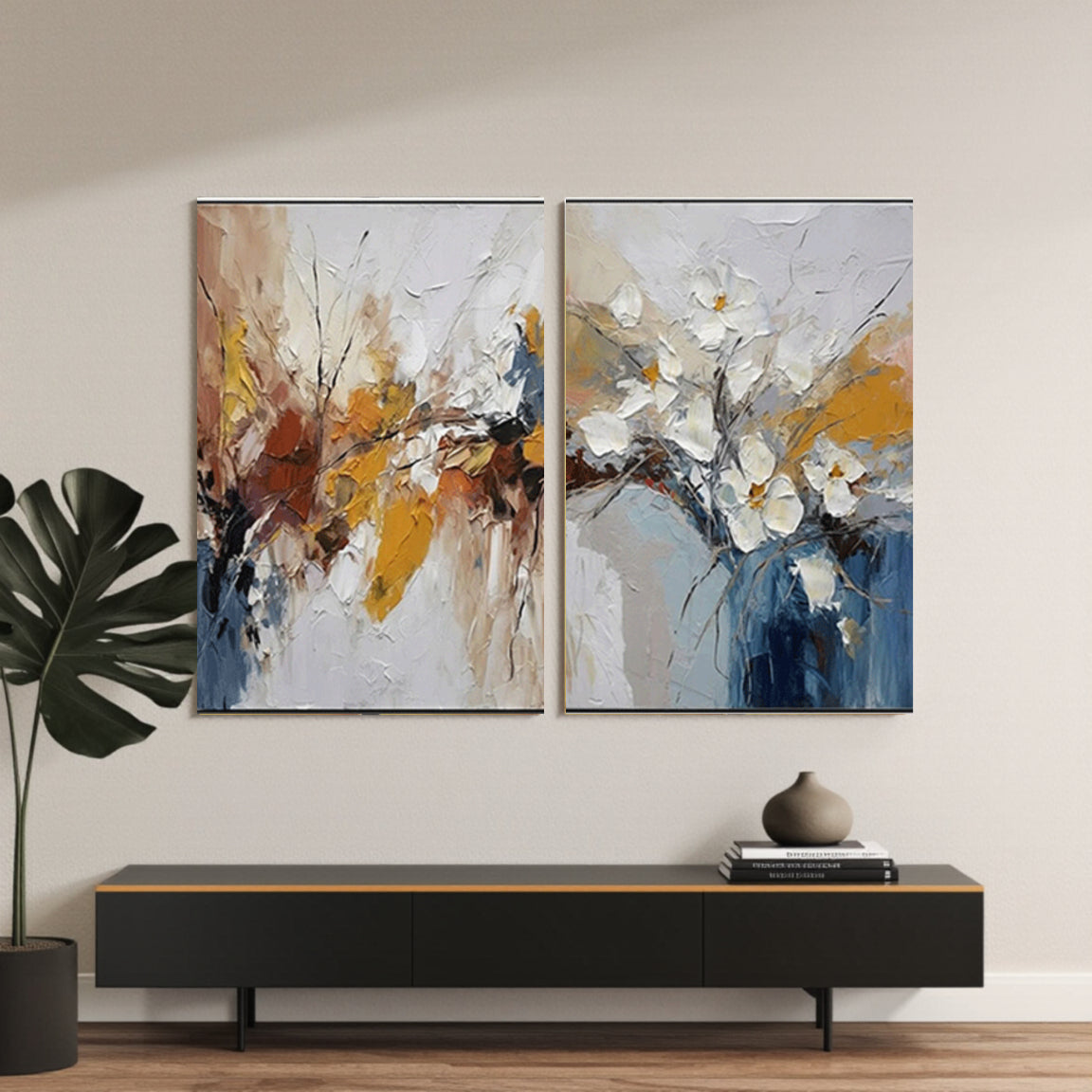 Flower And Tree Painting Set of 2 #FT 040