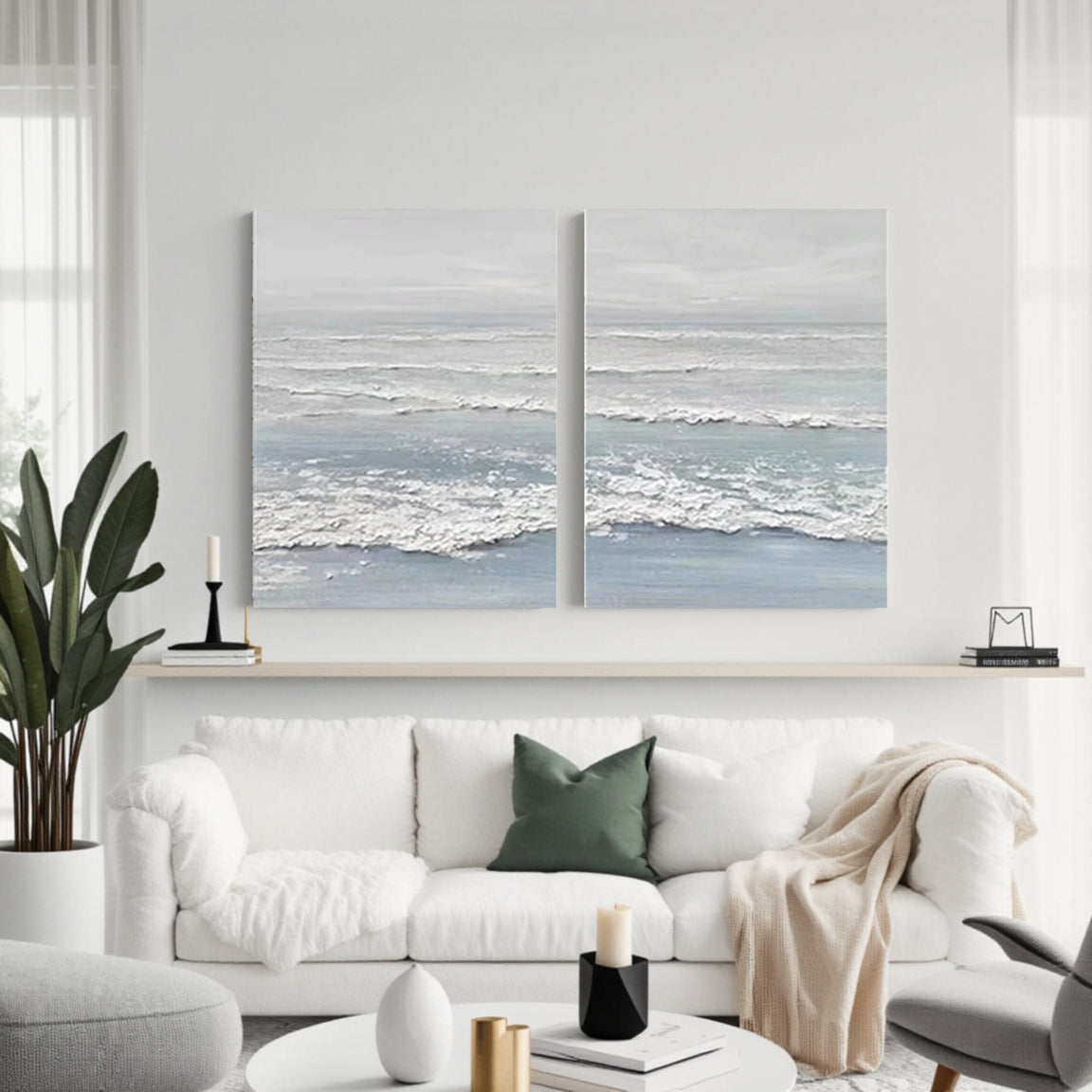 Ocean And Sky Painting Set of 2#OS 038