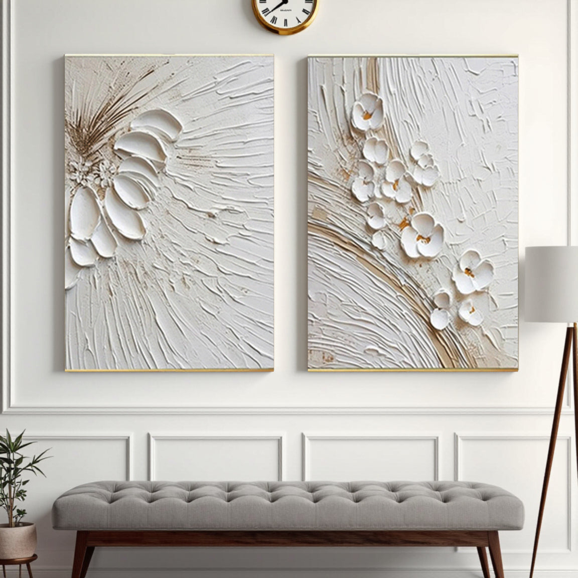 Flower And Tree Painting Set of 2 #FT 038