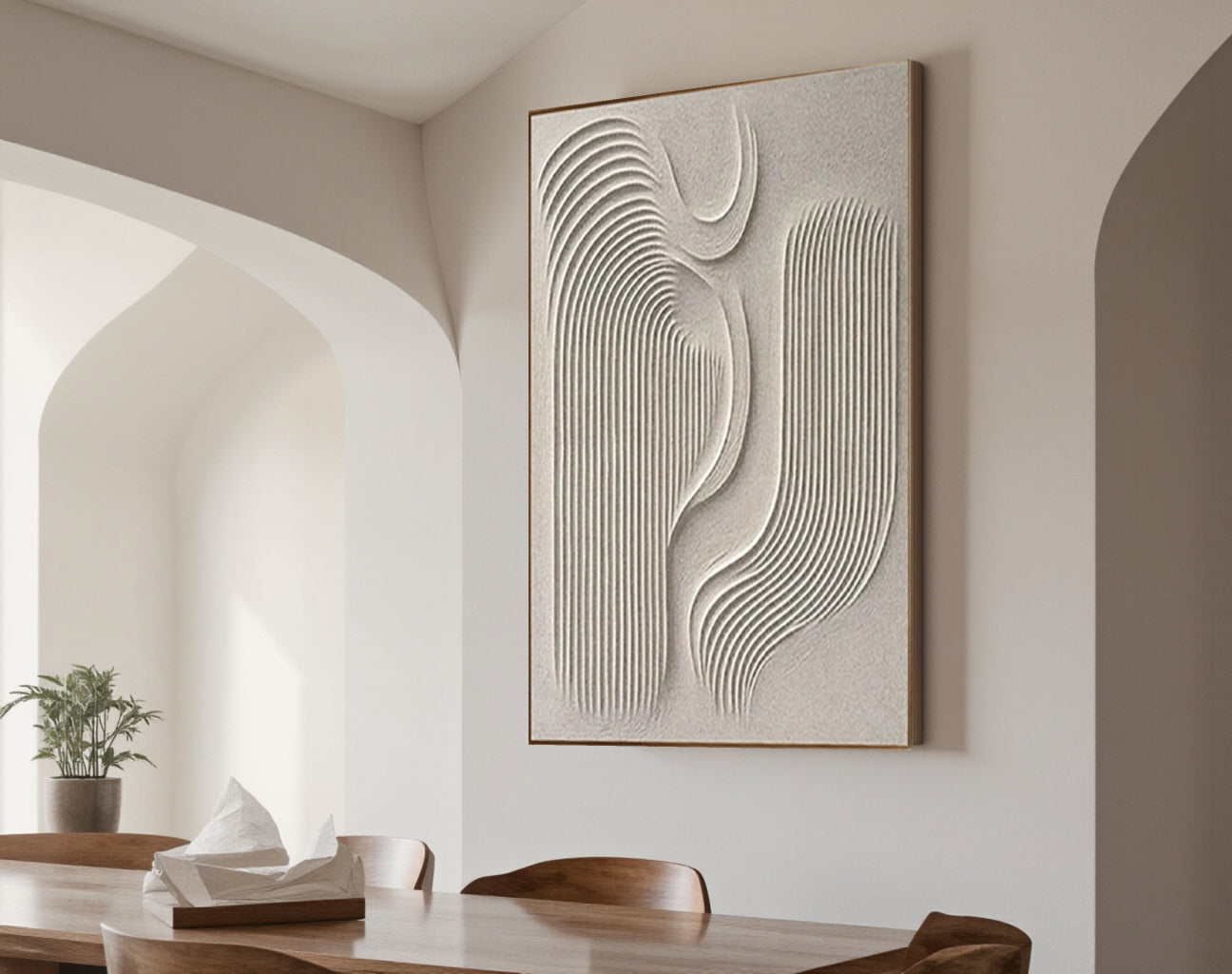 Beige & Brown Abstract #BB068