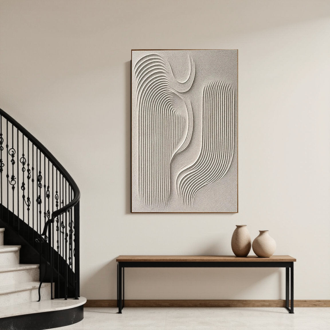 Beige & Brown Abstract #BB068