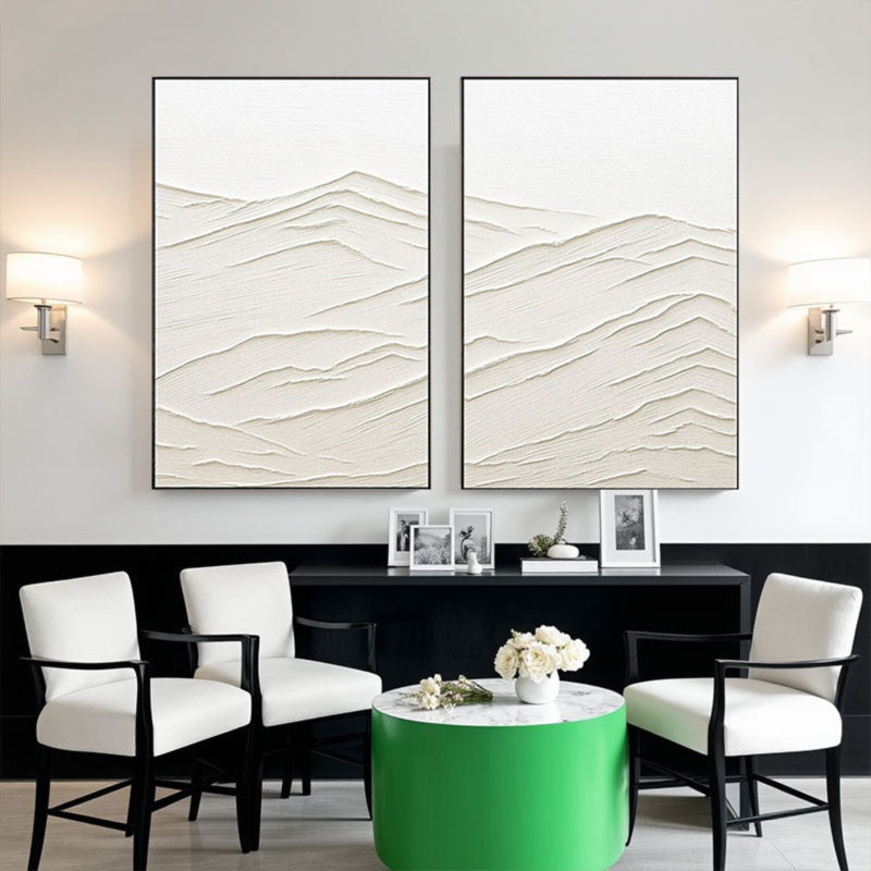 Plaster Art Minimalist Textured Paintings Set of 2 #MM079