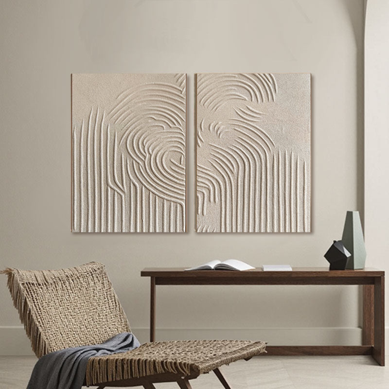 Beige & Brown Abstract Set of 2 #BB066