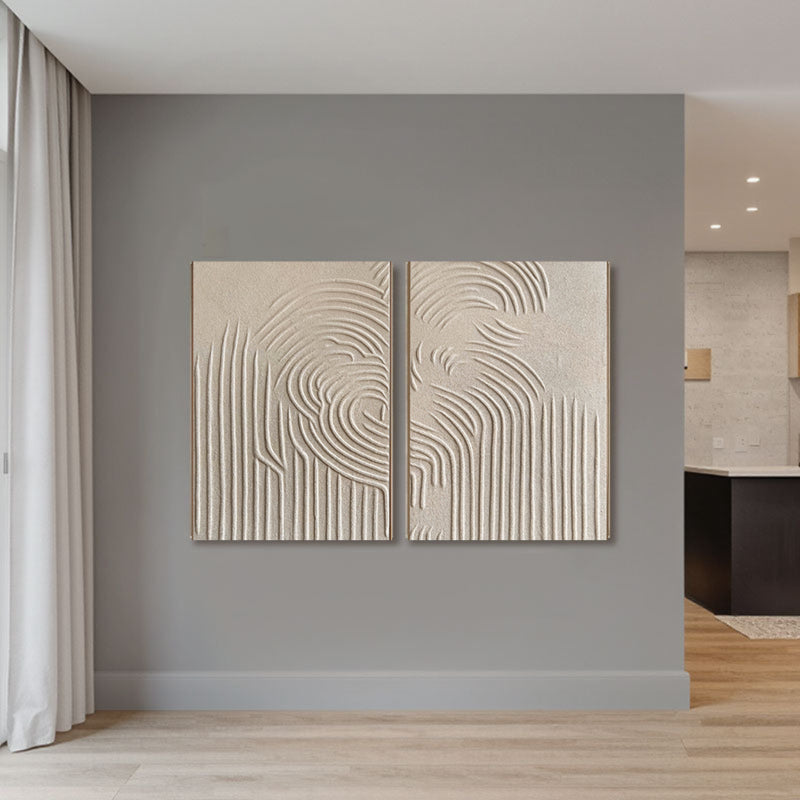 Beige & Brown Abstract Set of 2 #BB066