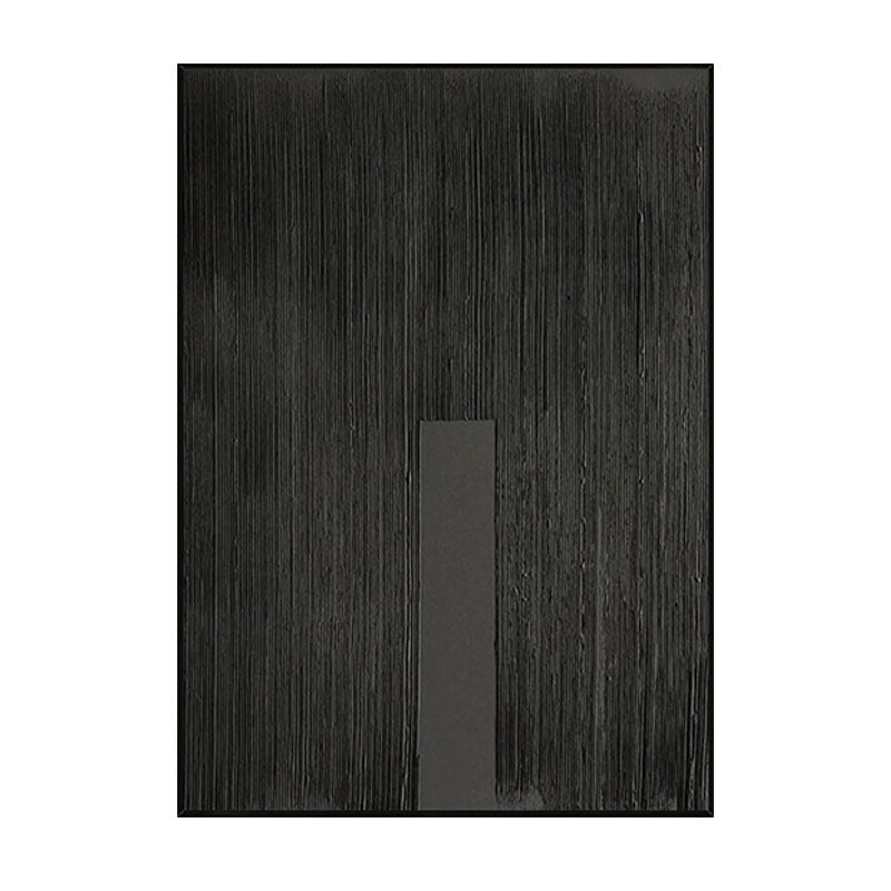 Black Minimalist Textured Painting Canvas #MZ025