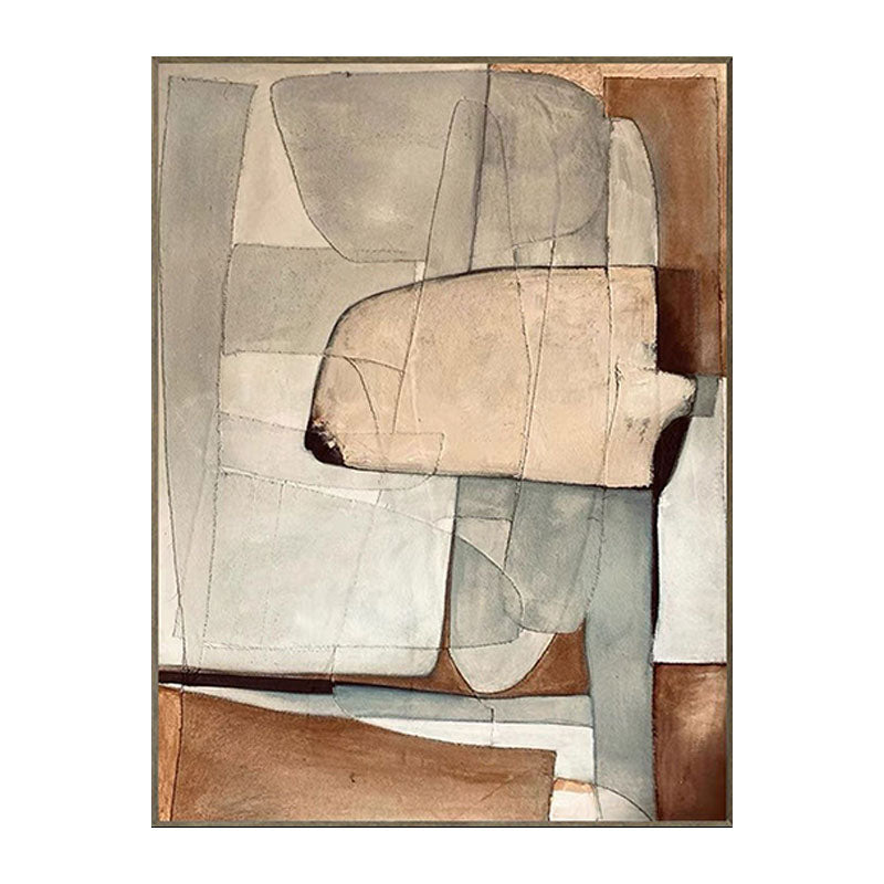 Beige & Brown Abstract #BB003