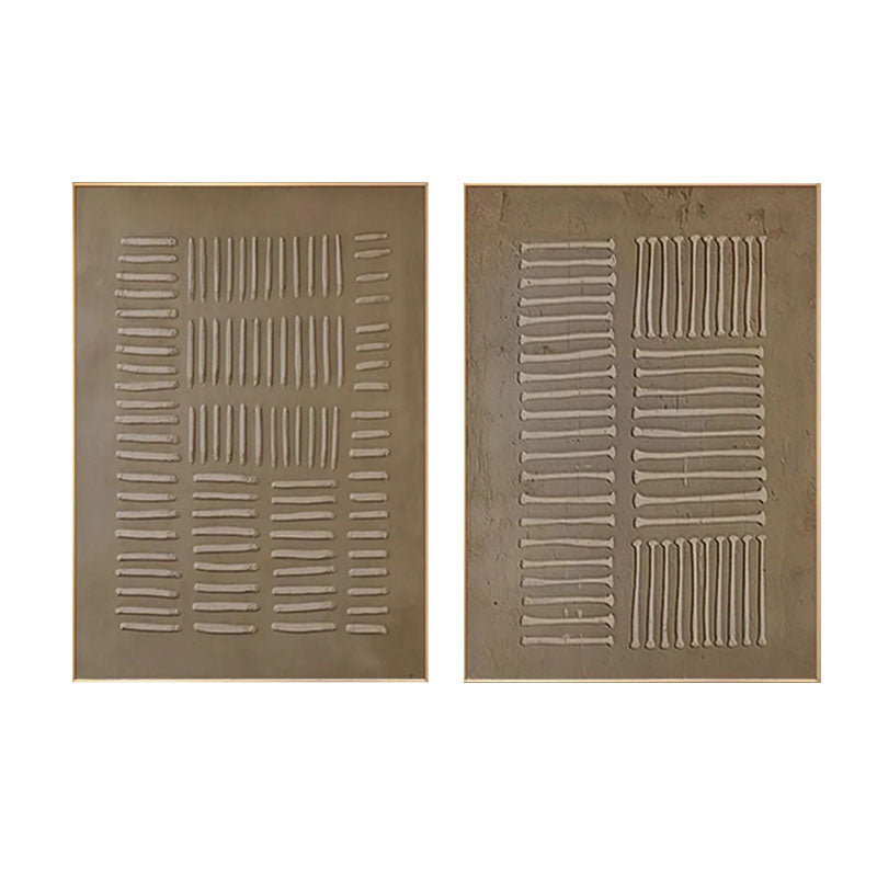 Beige & Brown Abstract Set of 2 #BB153