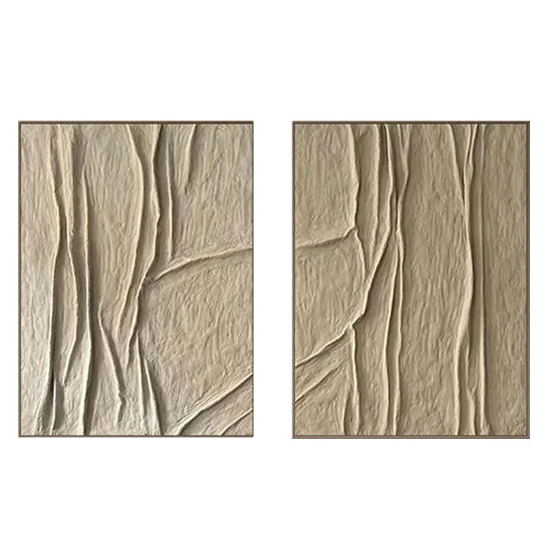 Beige & Brown Abstract Set of 2 #BB134