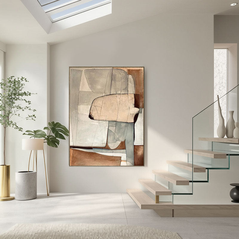 Beige & Brown Abstract #BB003