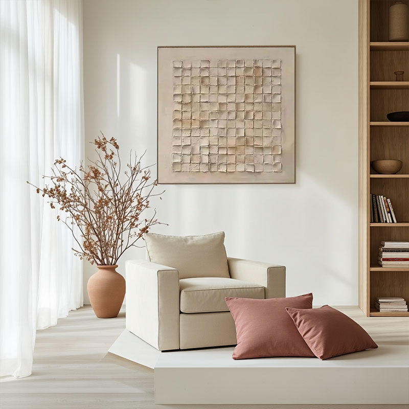 Beige & Brown Abstract #BB122