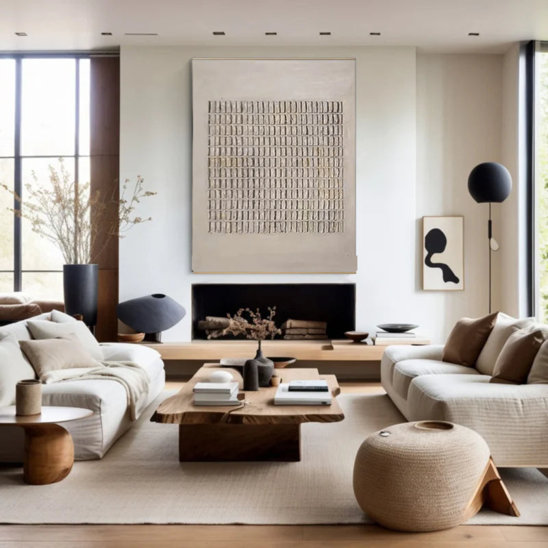 Beige & Brown Abstract #BB029