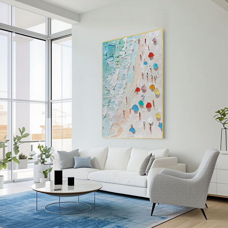 Seascape and Snowy Peak Painting #SP022