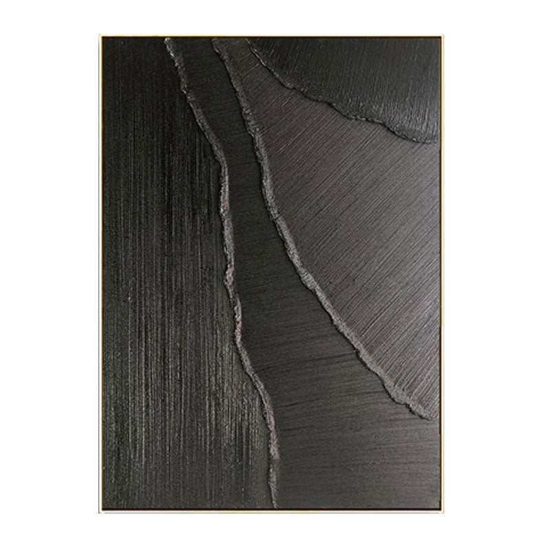 Black Minimalist Textured Painting #MZ142