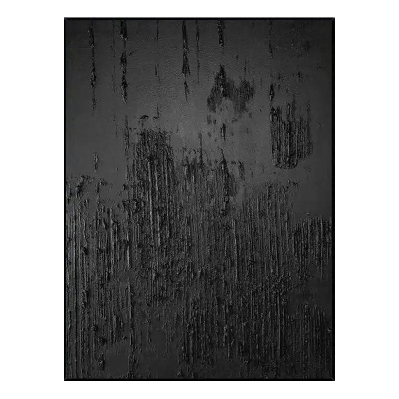 Black Minimalist Textured Wall Art #MZ010