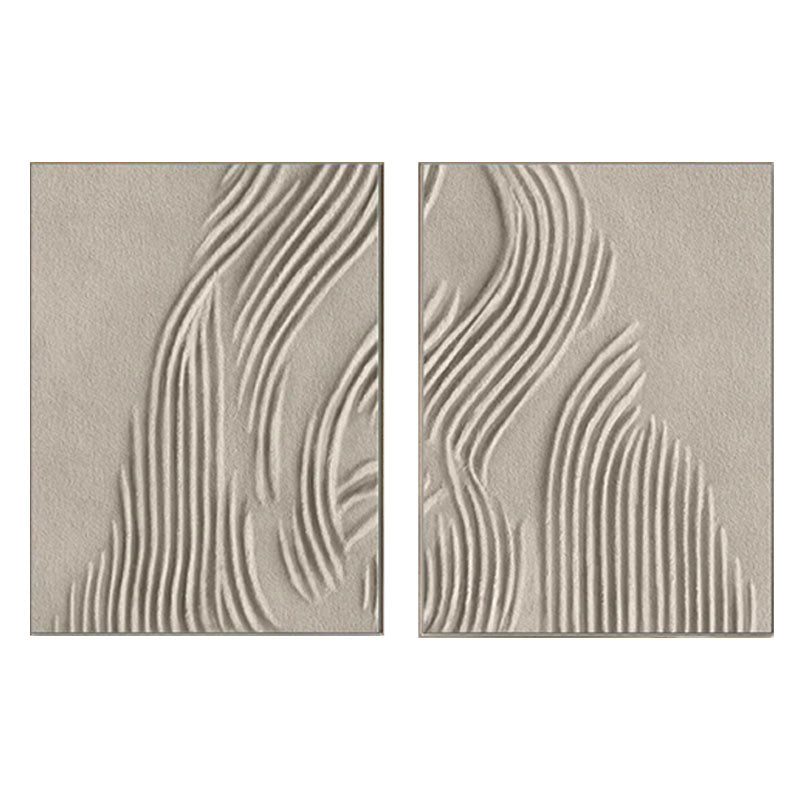 Beige & Brown Abstract Set of 2 #BB146