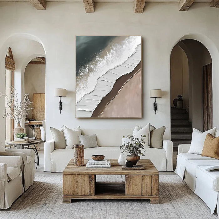 Abstract Painting "Strand und Welle”