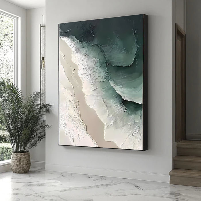 Abstract Painting "Wellen Tiefe”