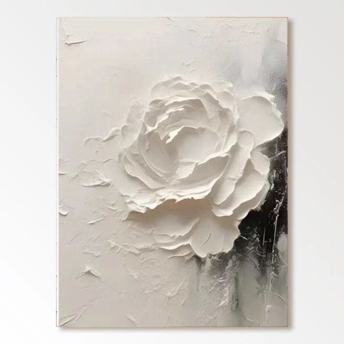 Plaster Painting "Rose de Silence"