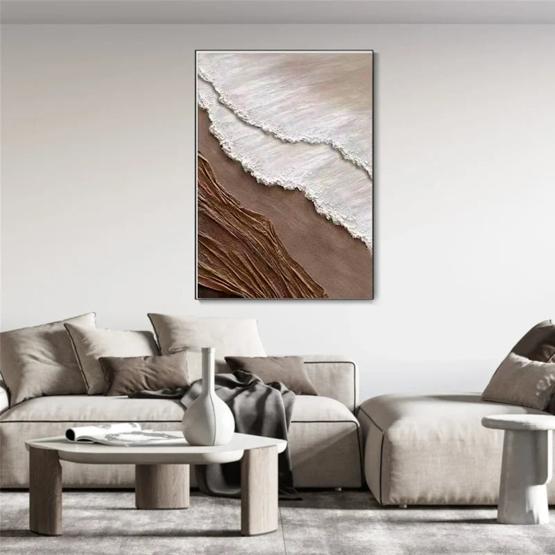 Plaster Painting "Seaside Embrace"