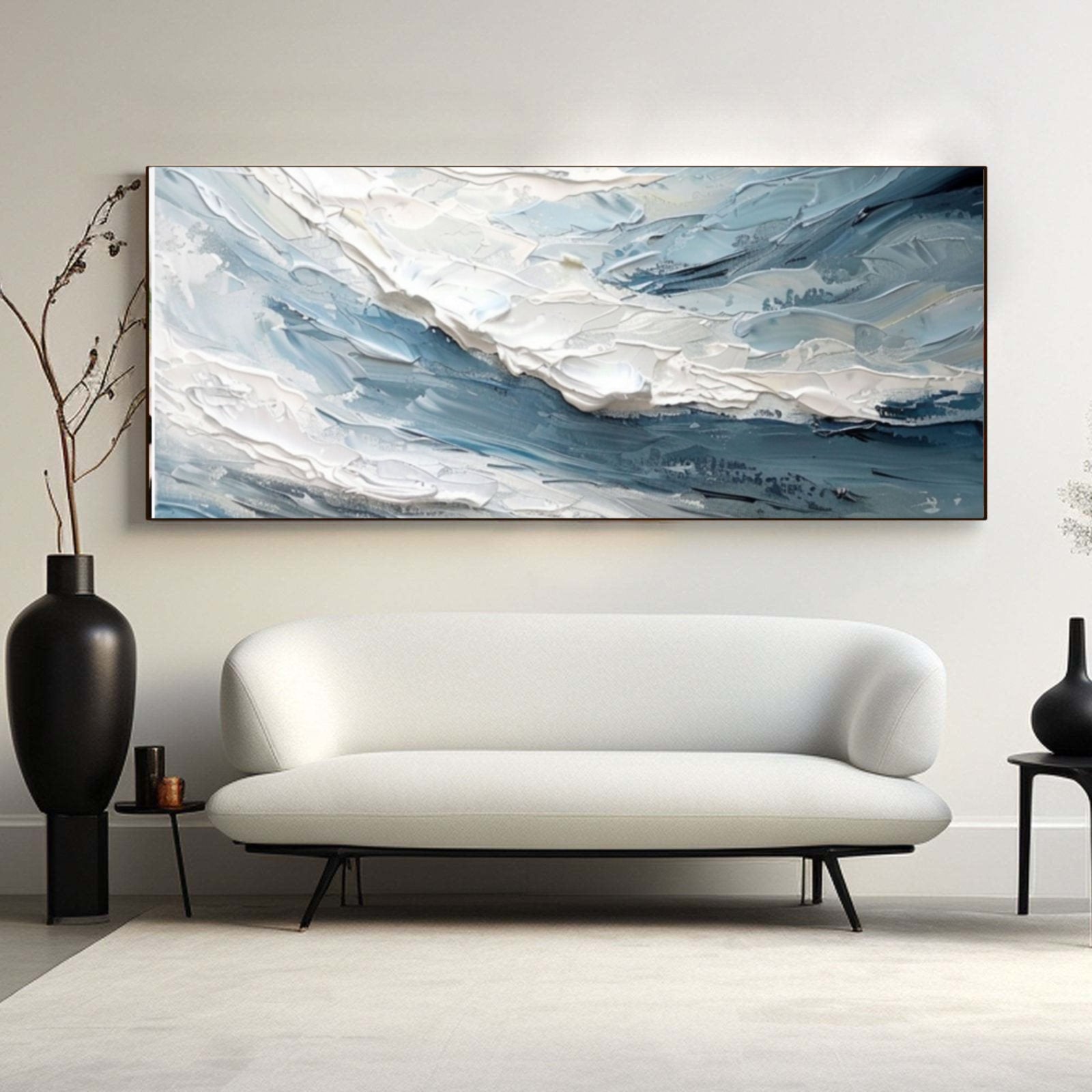 Plaster Painting "Ocean's Whisper"