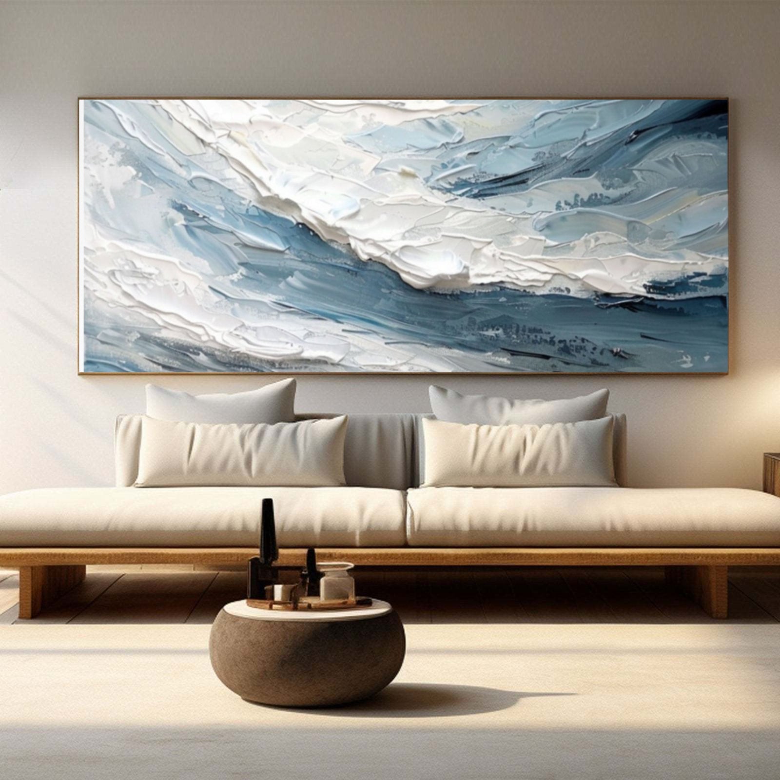Plaster Painting "Ocean's Whisper"