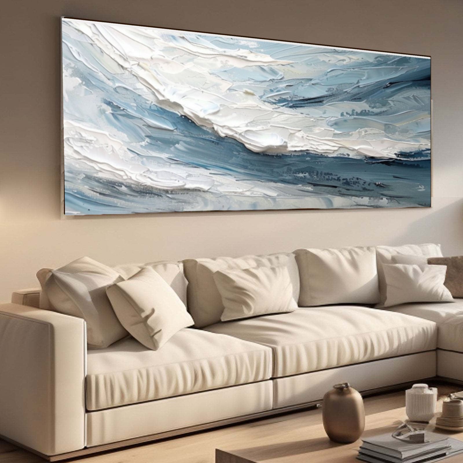 Plaster Painting "Ocean's Whisper"