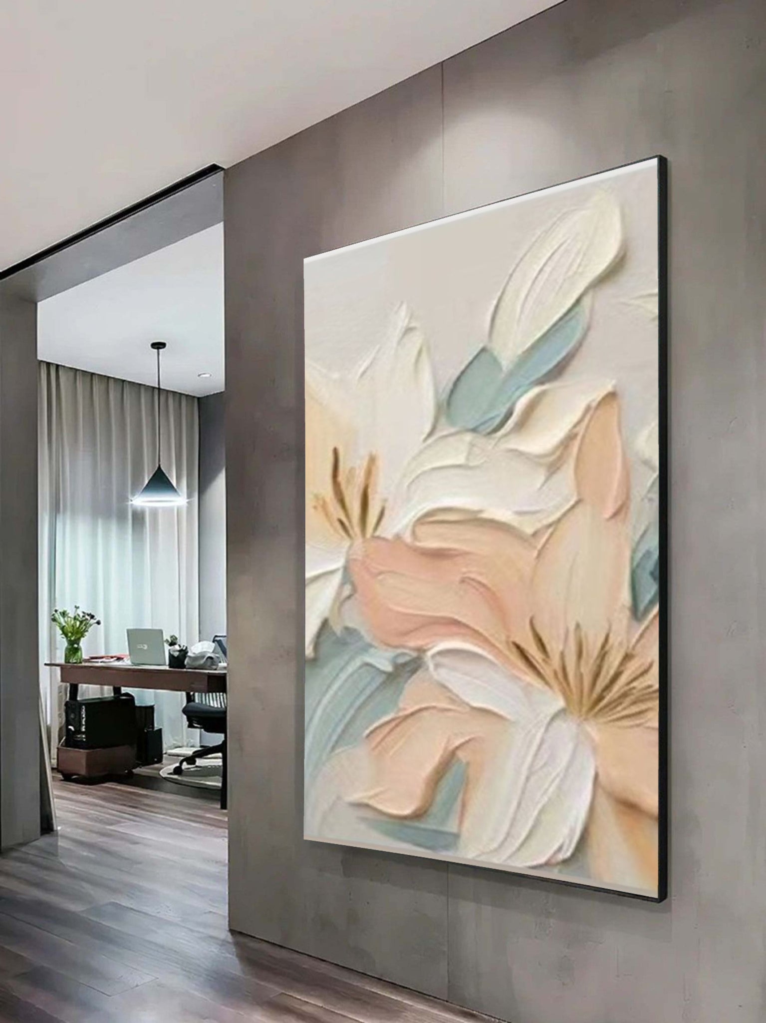 Plaster Painting "Spring's Gentle Awakening"