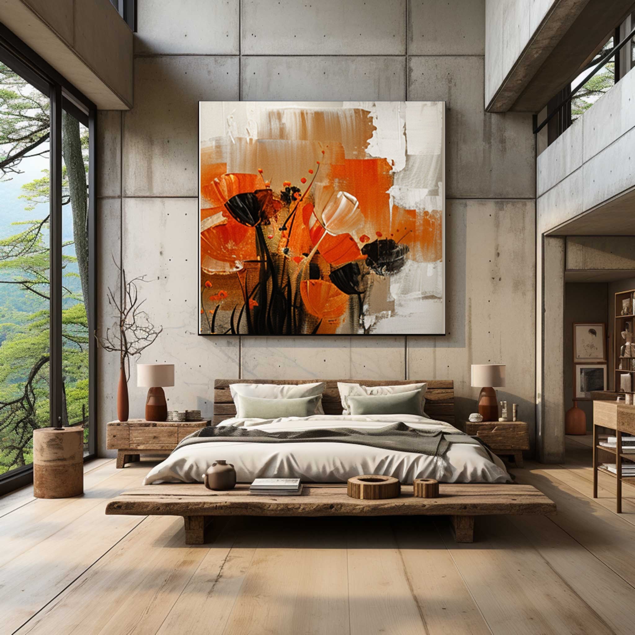 Plaster Wall Art "Chaleur Florale"