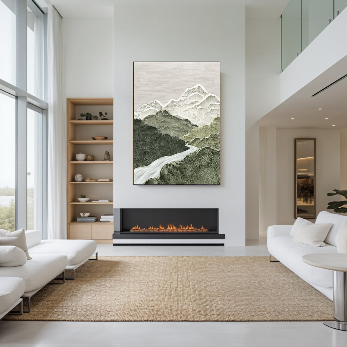 Blue & Green Abstract #BG011