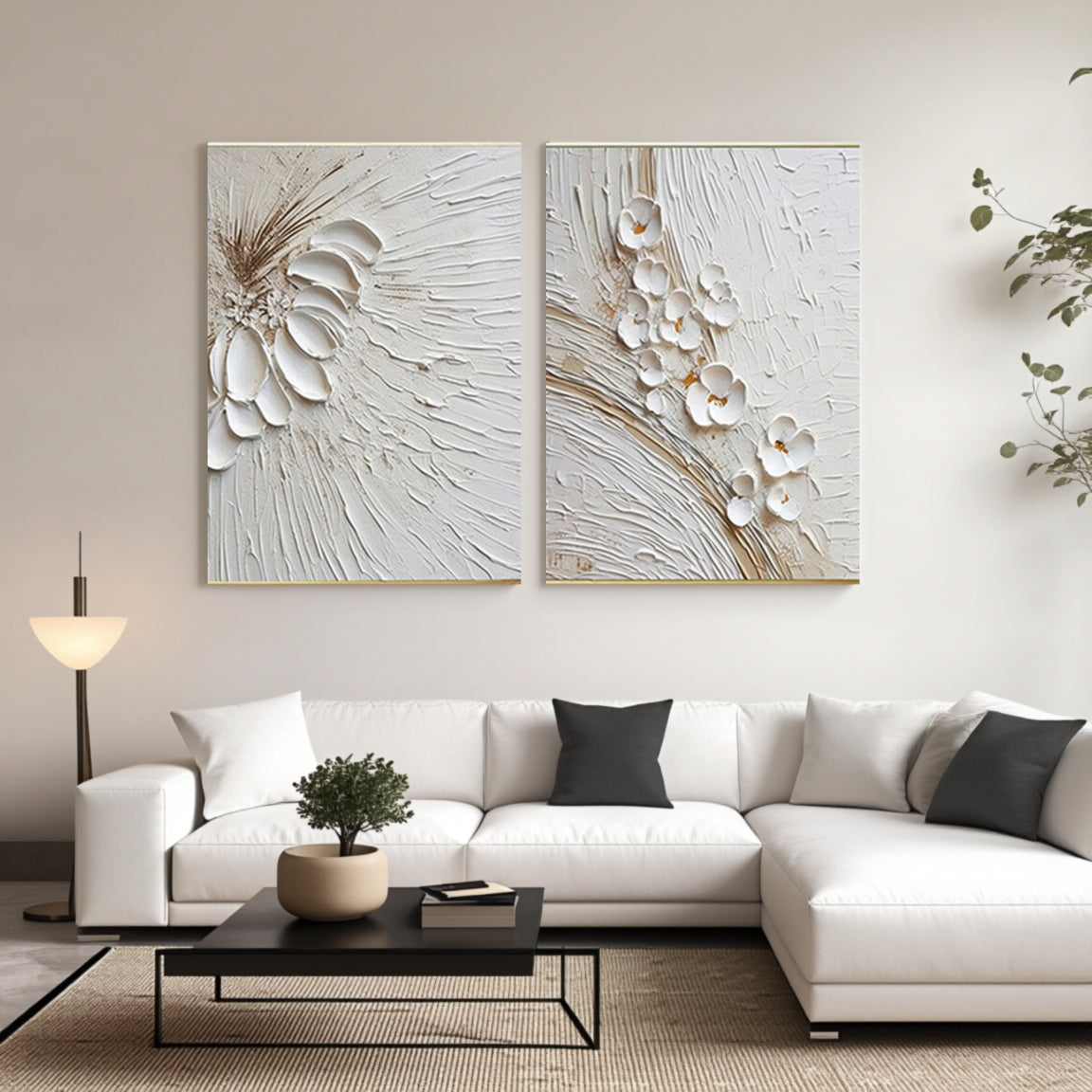 Flower And Tree Painting Set of 2 #FT 038