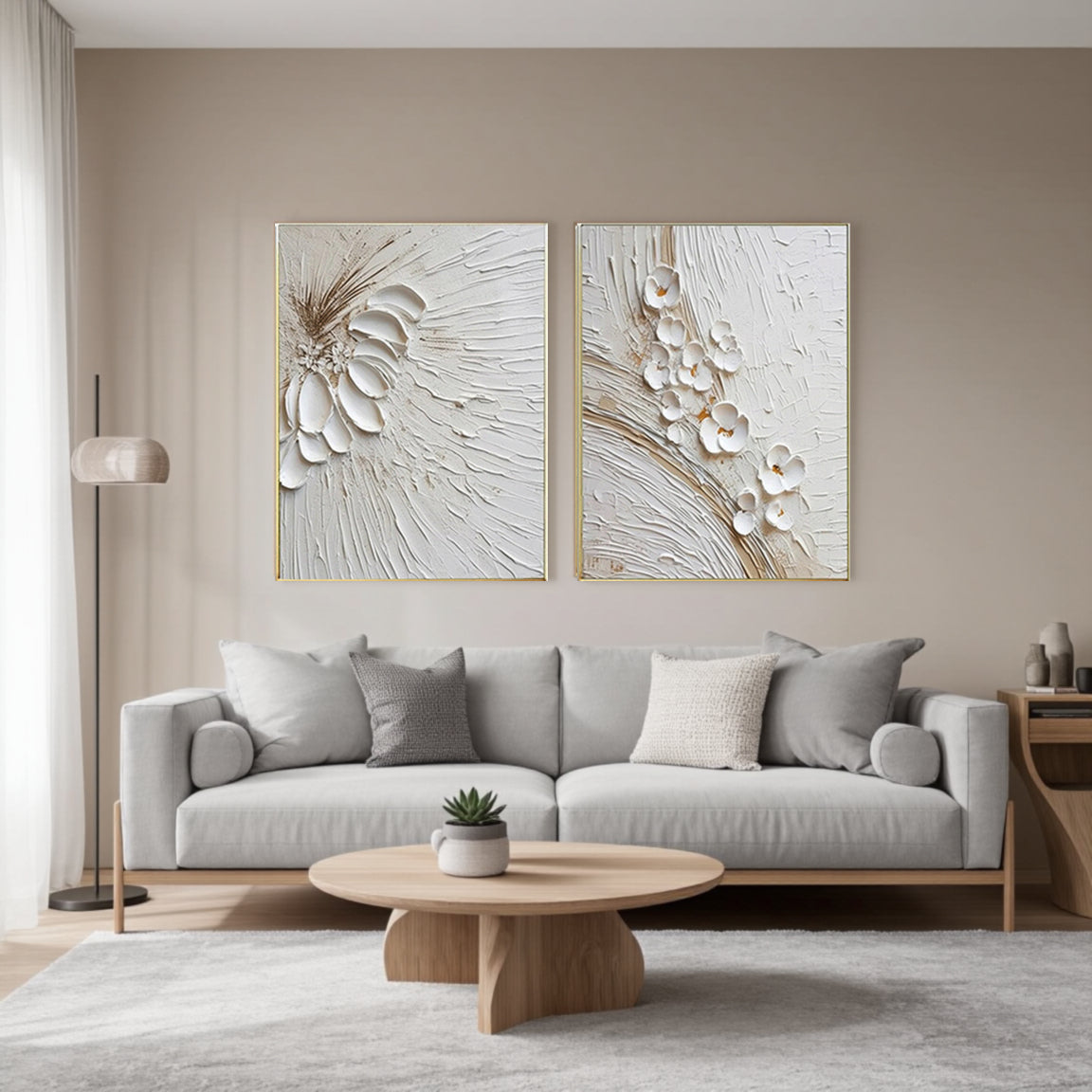 Flower And Tree Painting Set of 2 #FT 038