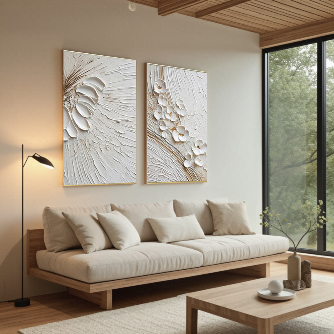 Flower And Tree Painting Set of 2 #FT 038