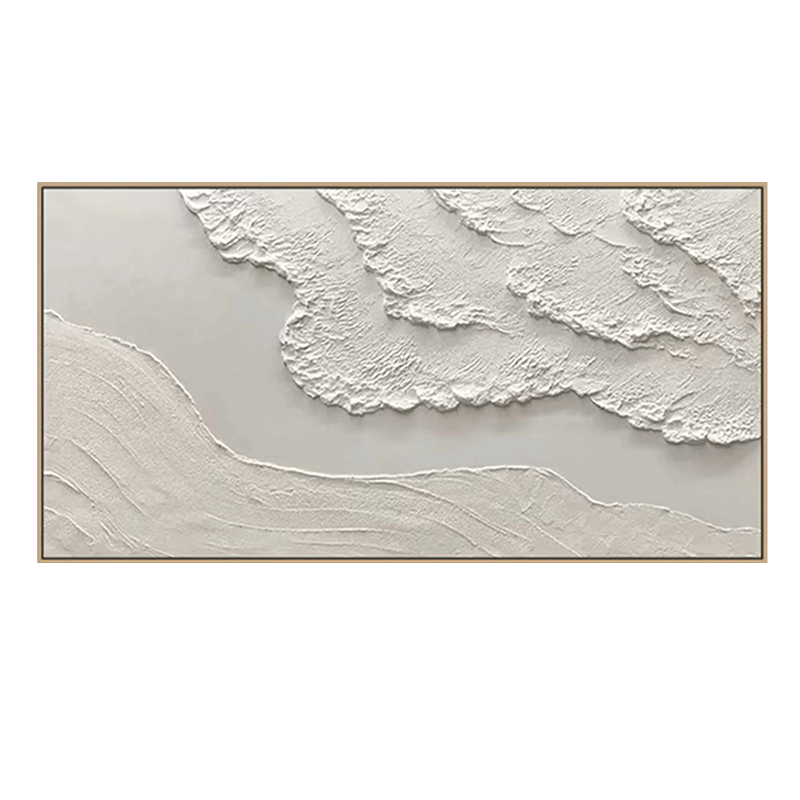 Beige Minimalist Textured Wall Art #MM103