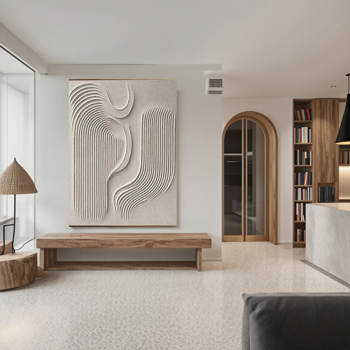 Beige & Brown Abstract #BB068