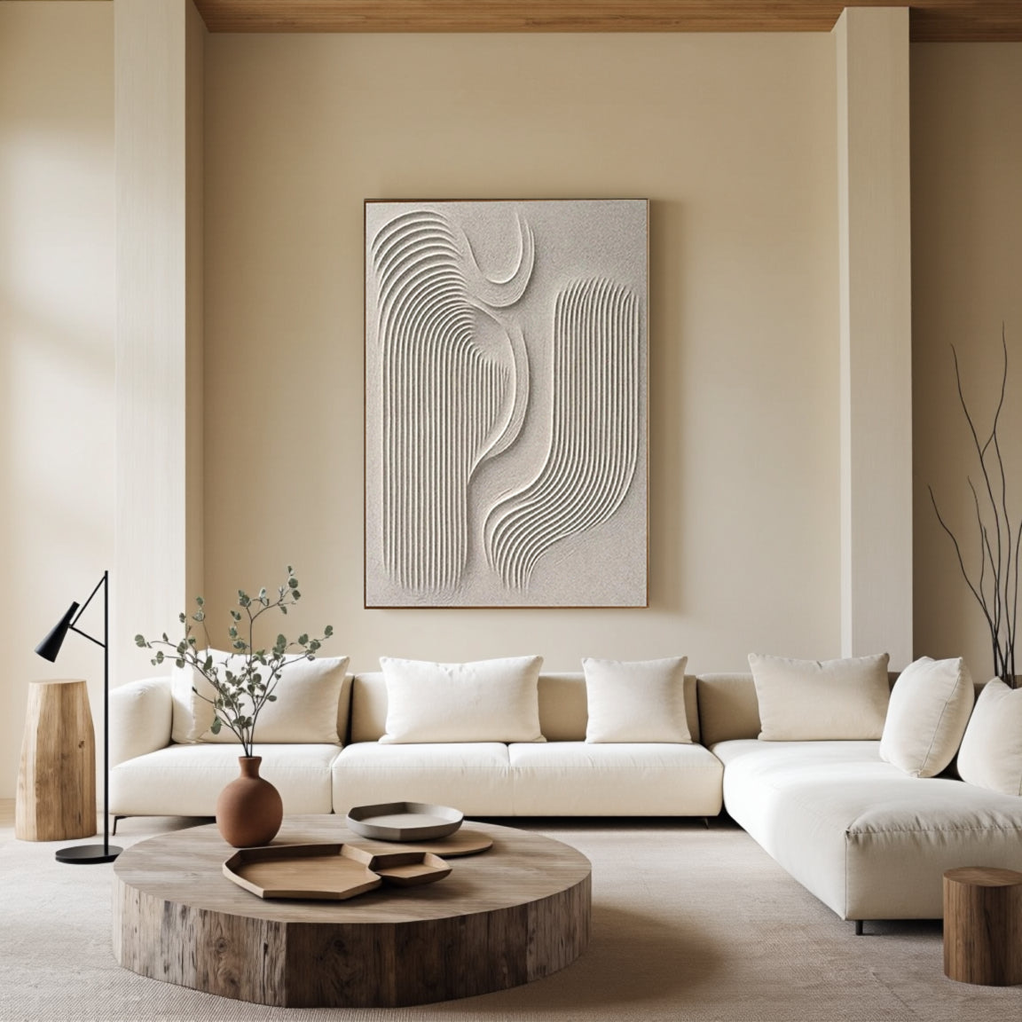 Beige & Brown Abstract #BB068