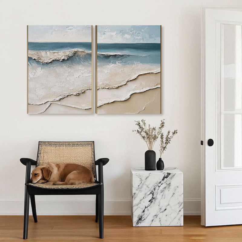 3D Textured Painting "Eco del Mar”