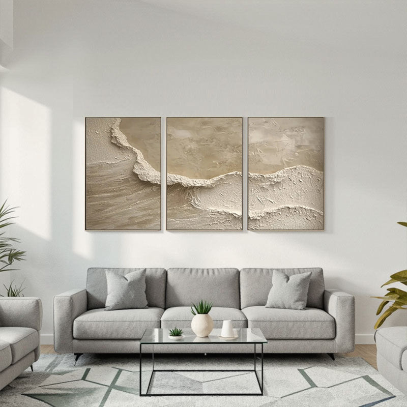 Beige & Brown Abstract Set of 3 #BB099