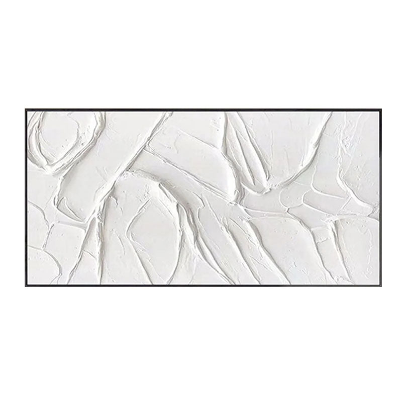 White Minimalist Textured Painting Canvas #MM104