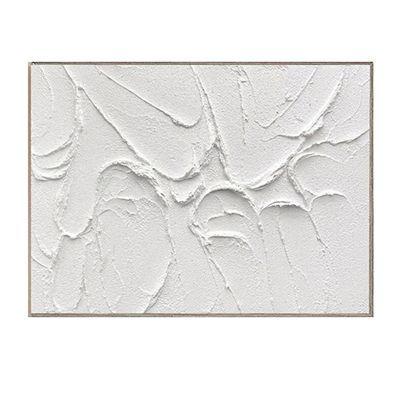 White Minimalist Textured Painting Canvas #MM196