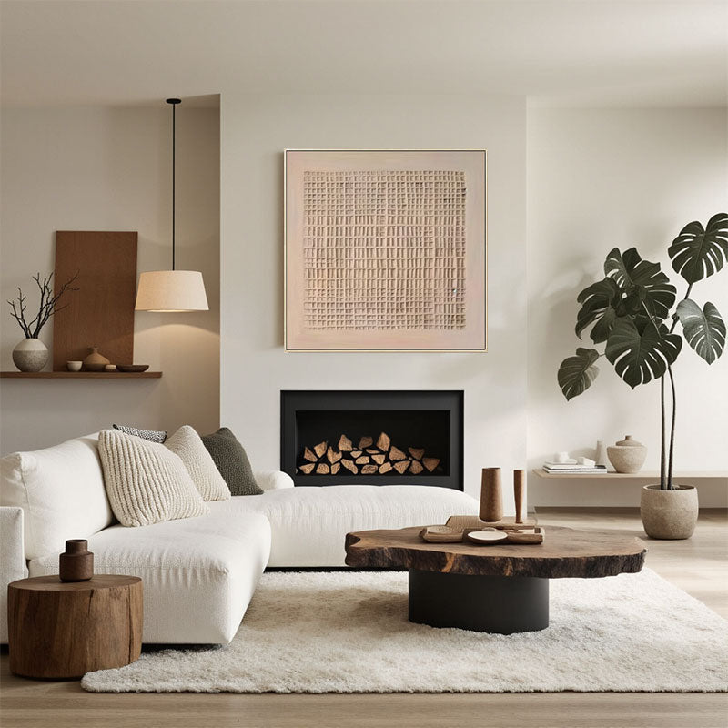 Beige & Brown Abstract #BB025