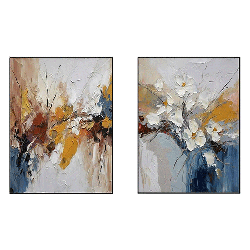 Flower And Tree Painting Set of 2 #FT 040