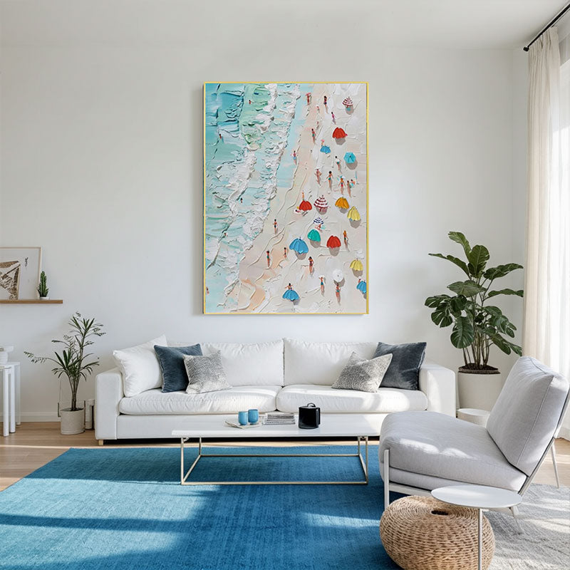 Seascape and Snowy Peak Painting #SP022