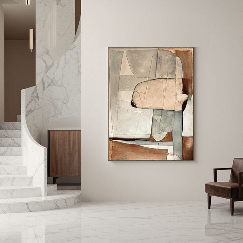 Beige & Brown Abstract #BB003