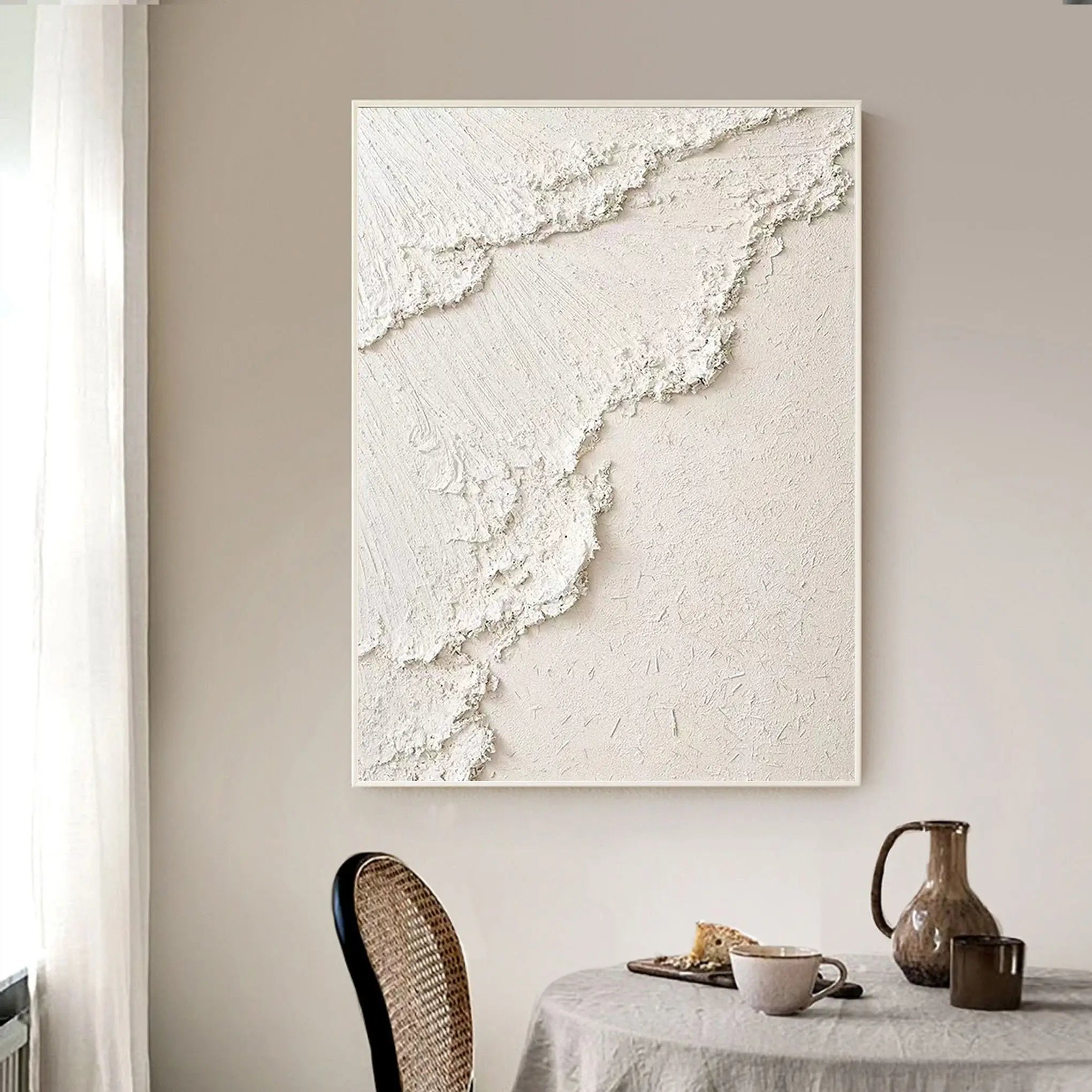 Beige Minimalist Textured Wall Art #MM070