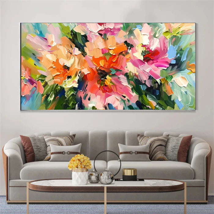 Abstract Colorful Painting "Veil of Time"