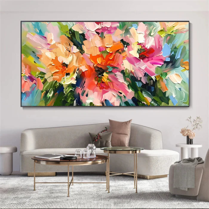 Abstract Colorful Painting "Veil of Time"